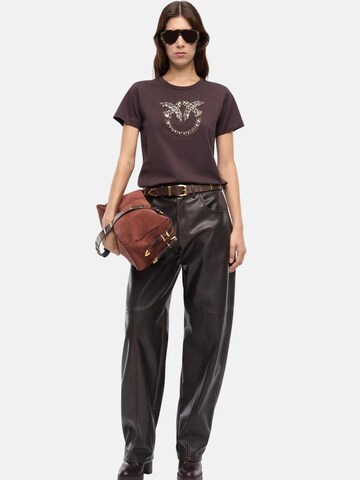 PINKO T-shirt 'PINKO QUENTIN T-SHIRT JERSEY T-SHIRT' i brun