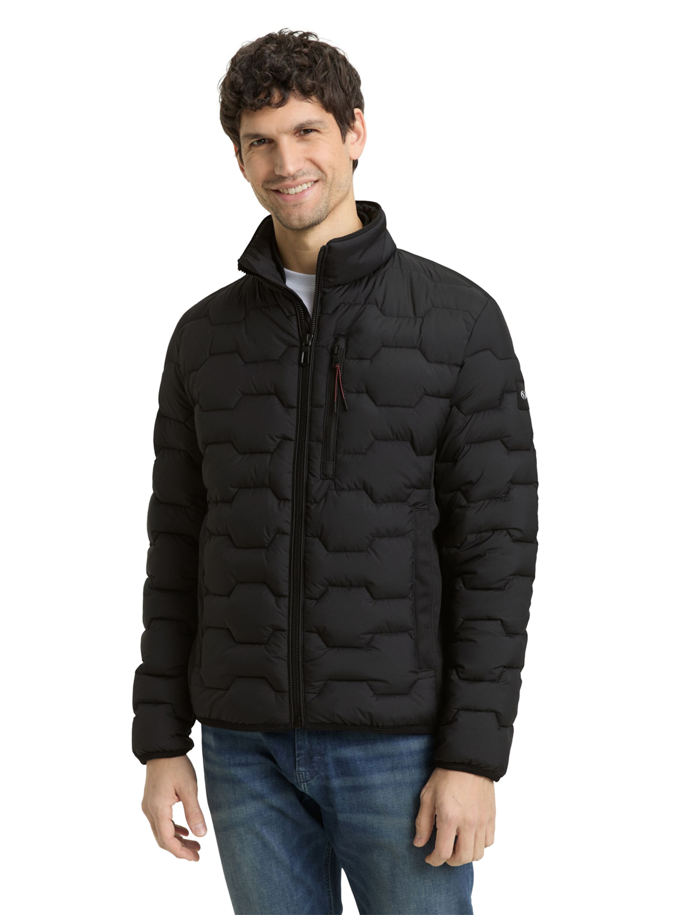 Veste mi-saison TOM TAILOR en noir : devant