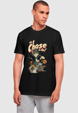 T-Shirt 'Tom and Jerry - The Chase Is On' ABSOLUTE CULT en noir : devant