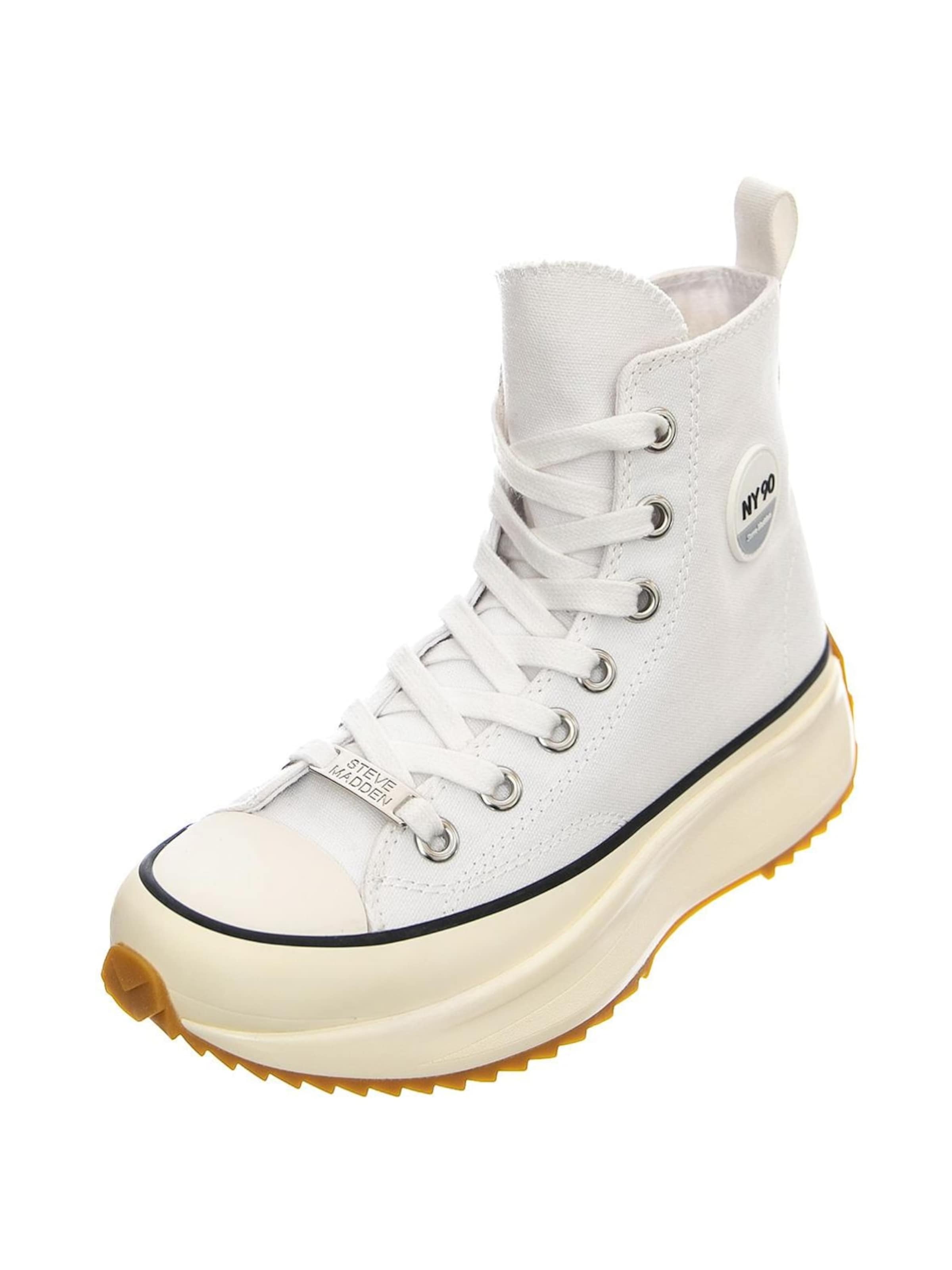 STEVE MADDEN Sportslig snøresko 'Shark' i hvid: forside