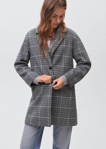 MANGO TEEN Between-Seasons Coat in Black: front