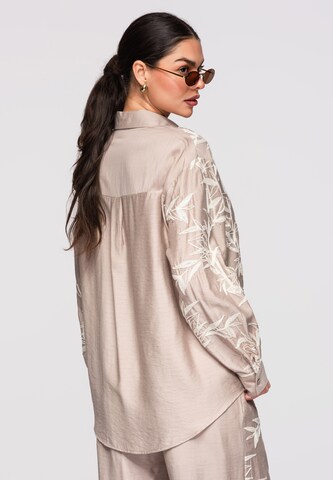 Ombre Blouse in Beige
