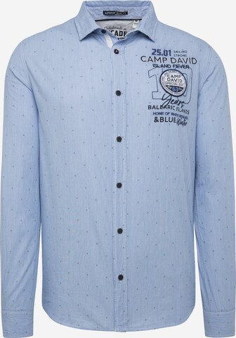 CAMP DAVID Regular fit Button Up Shirt in Blue