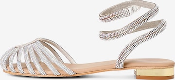 CAFè NOIR Ballerina in Zilver: voorkant