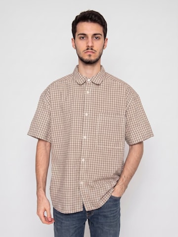 Fit confort Chemise 'S/S Shirt' Only & Sons en gris : devant