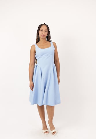 Elara Cocktailjurk in Blauw: voorkant