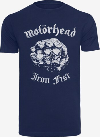 Merchcode Shirt 'Motorhead - Iron Fist' in Blauw: voorkant