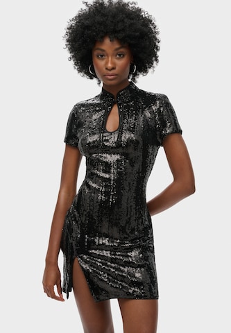 Robe de cocktail Superdry & Co en noir : devant