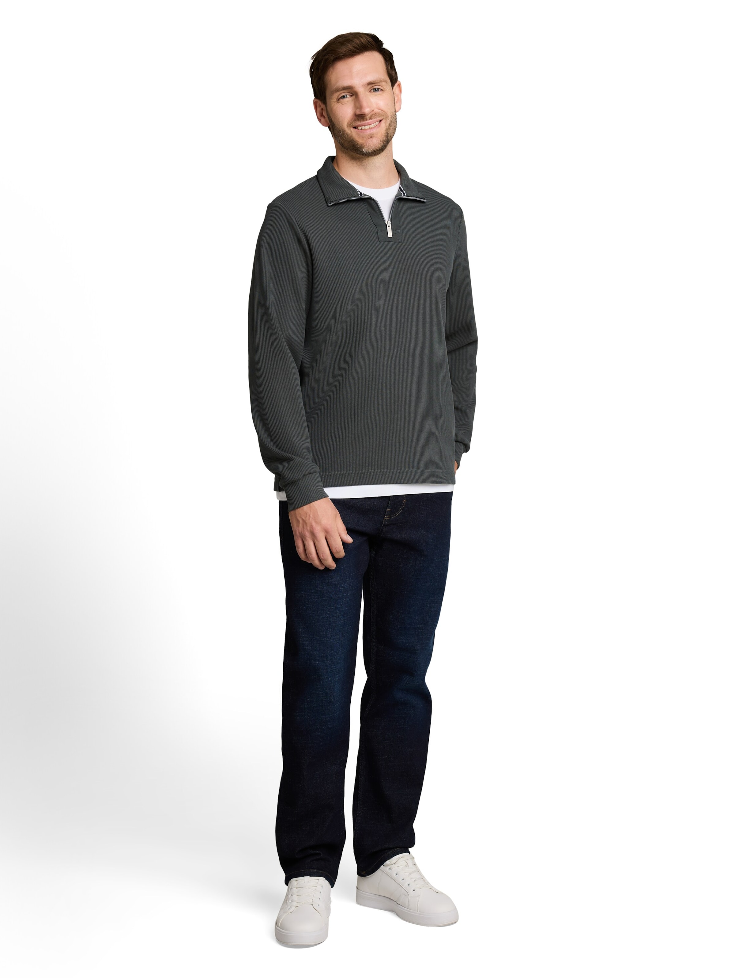 TOM TAILOR Sweatshirt i grøn