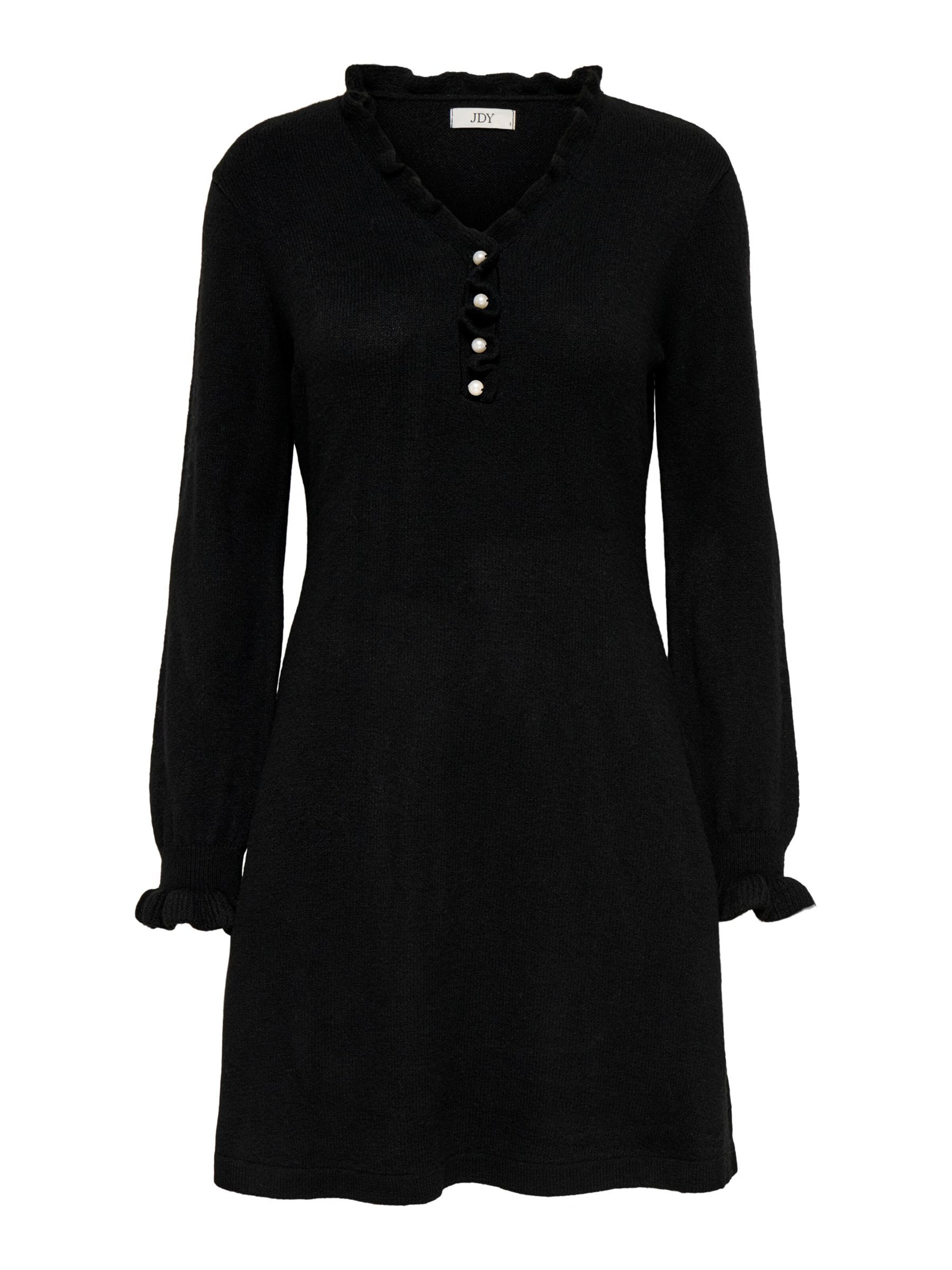 JDY Strikkjole 'JDYLetty' i sort: forside