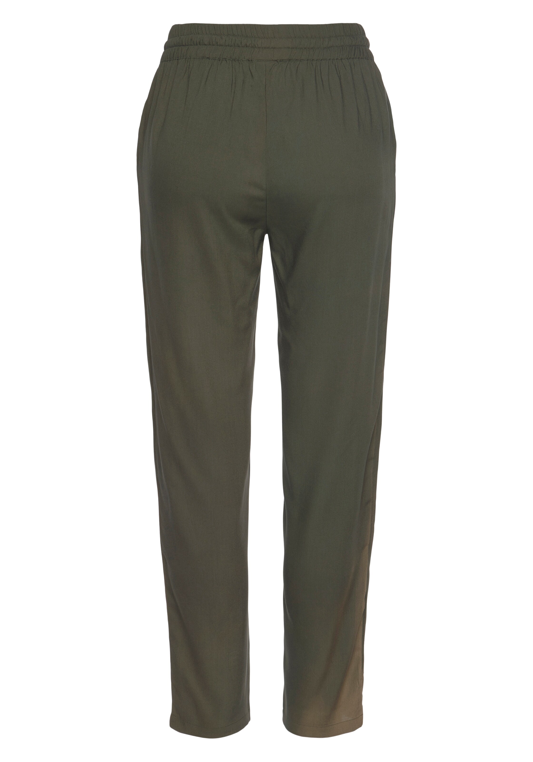 LASCANA Regularen Hlače | zelena barva