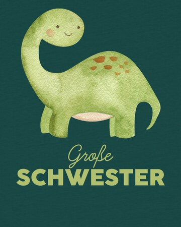 T-Shirt 'Dinosaurier 04 Große Schwester' watabout.kids en vert