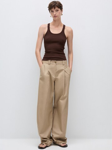 MANGO Knitted top 'RIRI' in Brown: front