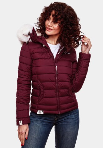 MARIKOO Winter jacket 'Nasriin' in Red: front