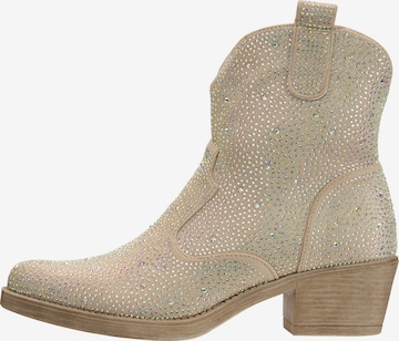 Salinyang Cowboylaarzen in Beige: voorkant