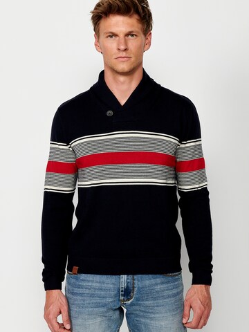 Pull-over KOROSHI en bleu : devant
