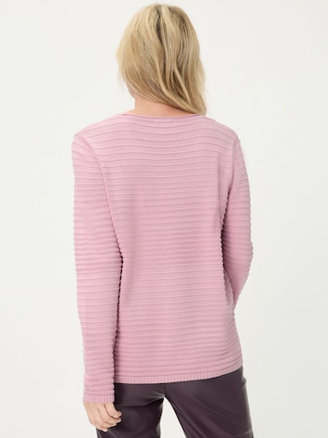 Olsen Pullover, seitliche Schlitze in Pink