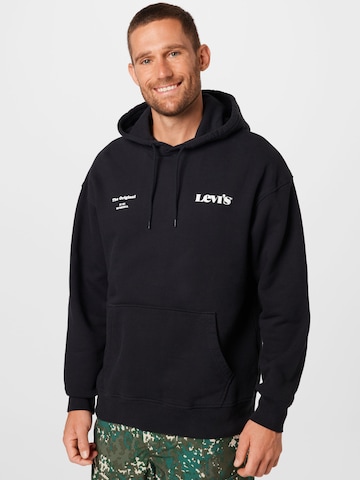 LEVI'S ® Regular fit Tréning póló 'Relaxed Graphic Hoodie' - fekete: elől