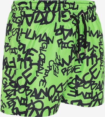 Redbridge Board Shorts 'Miami Vibes' in Green: front