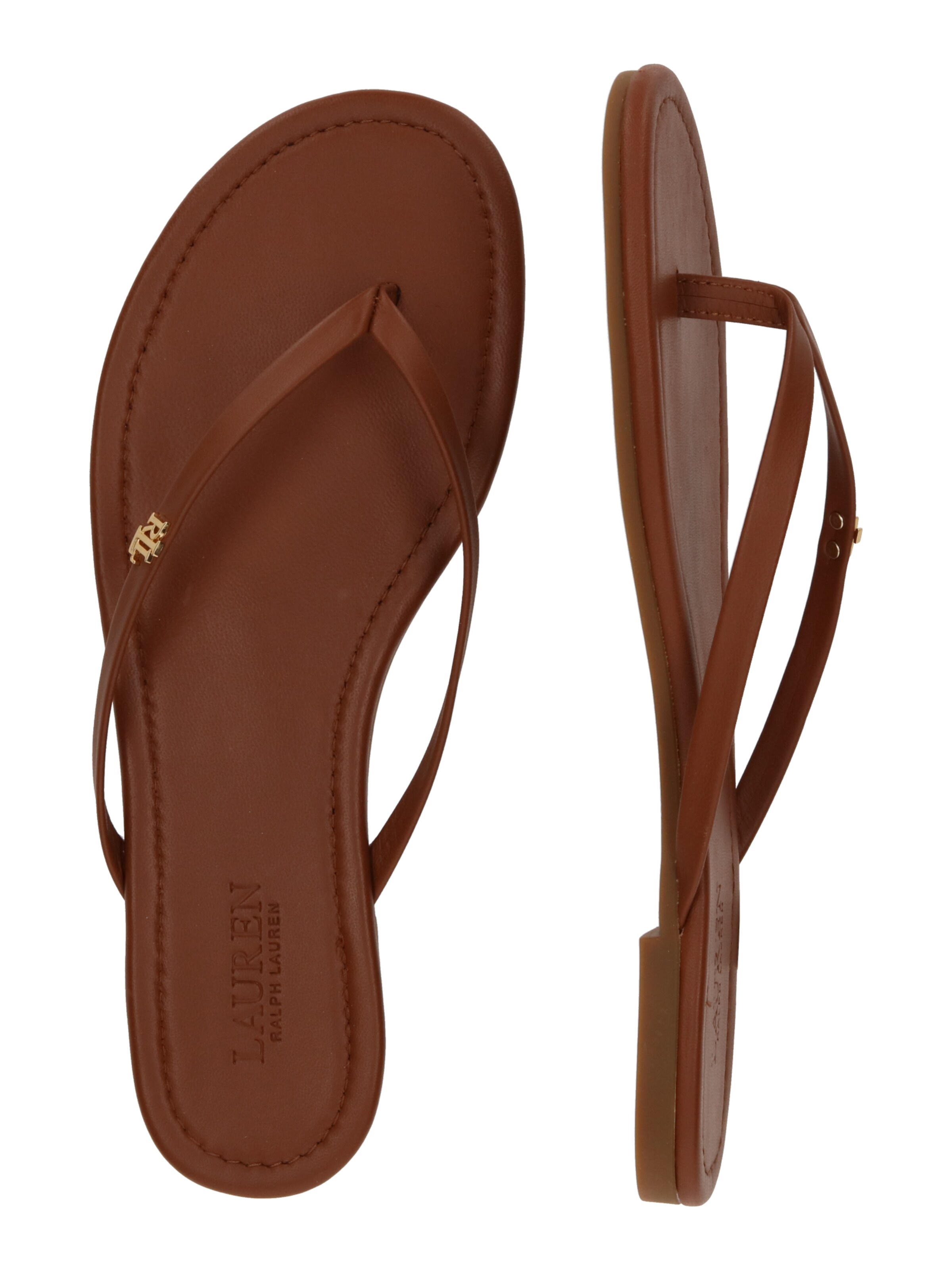 ruda Lauren Ralph Lauren Šlepetės per pirštą 'RAQUEL'