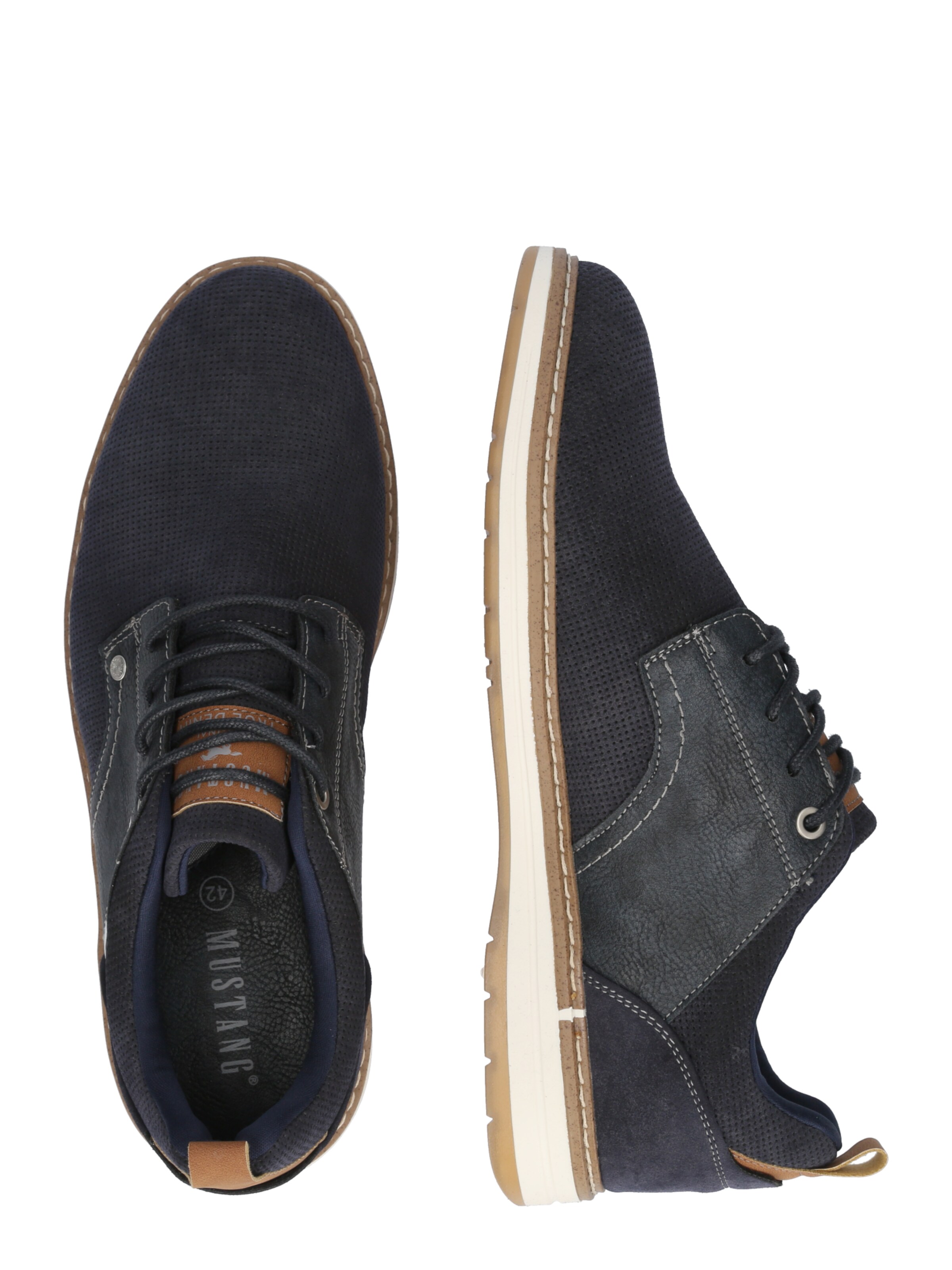 MUSTANG Schnürschuh in Blau