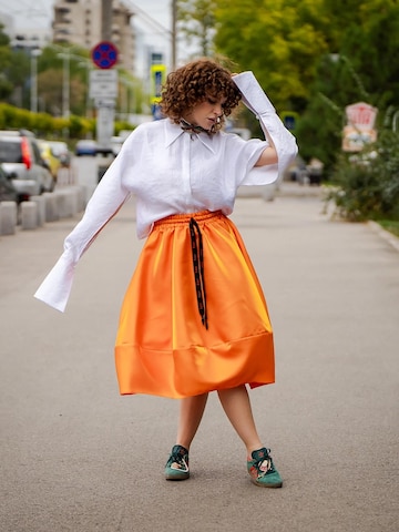 IUnique Rock 'IUnique Luxury Taffeta Balloon Skirt – Orange' in Orange