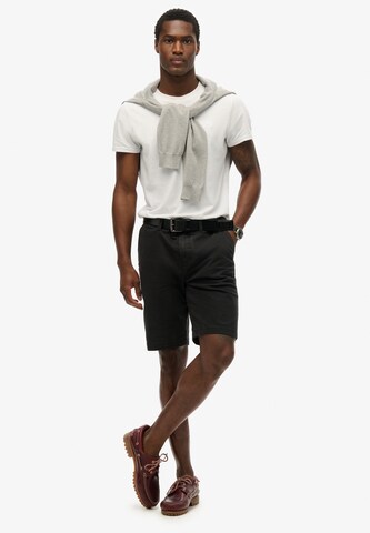 Regular Pantalon chino Superdry en noir