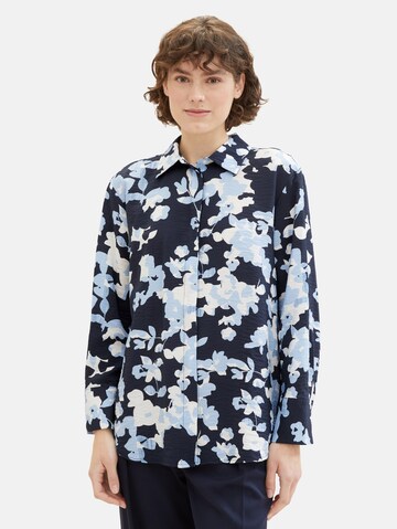 TOM TAILOR Blouse in Blauw: voorkant