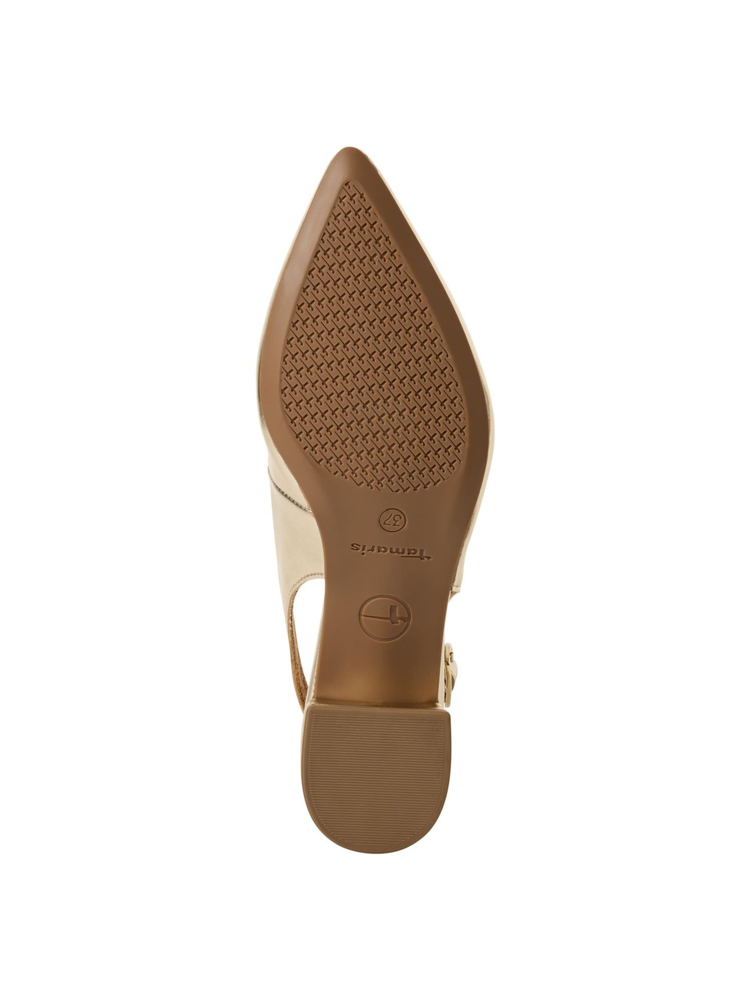 Escarpins à bride arrière Tamaris en or