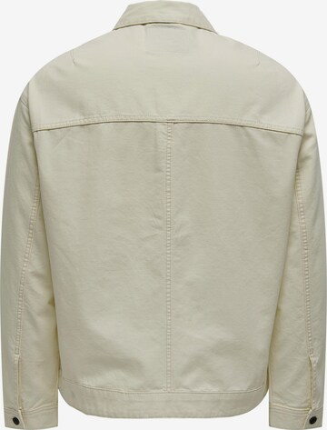 Only & Sons Between-Season Jacket 'End' in Beige