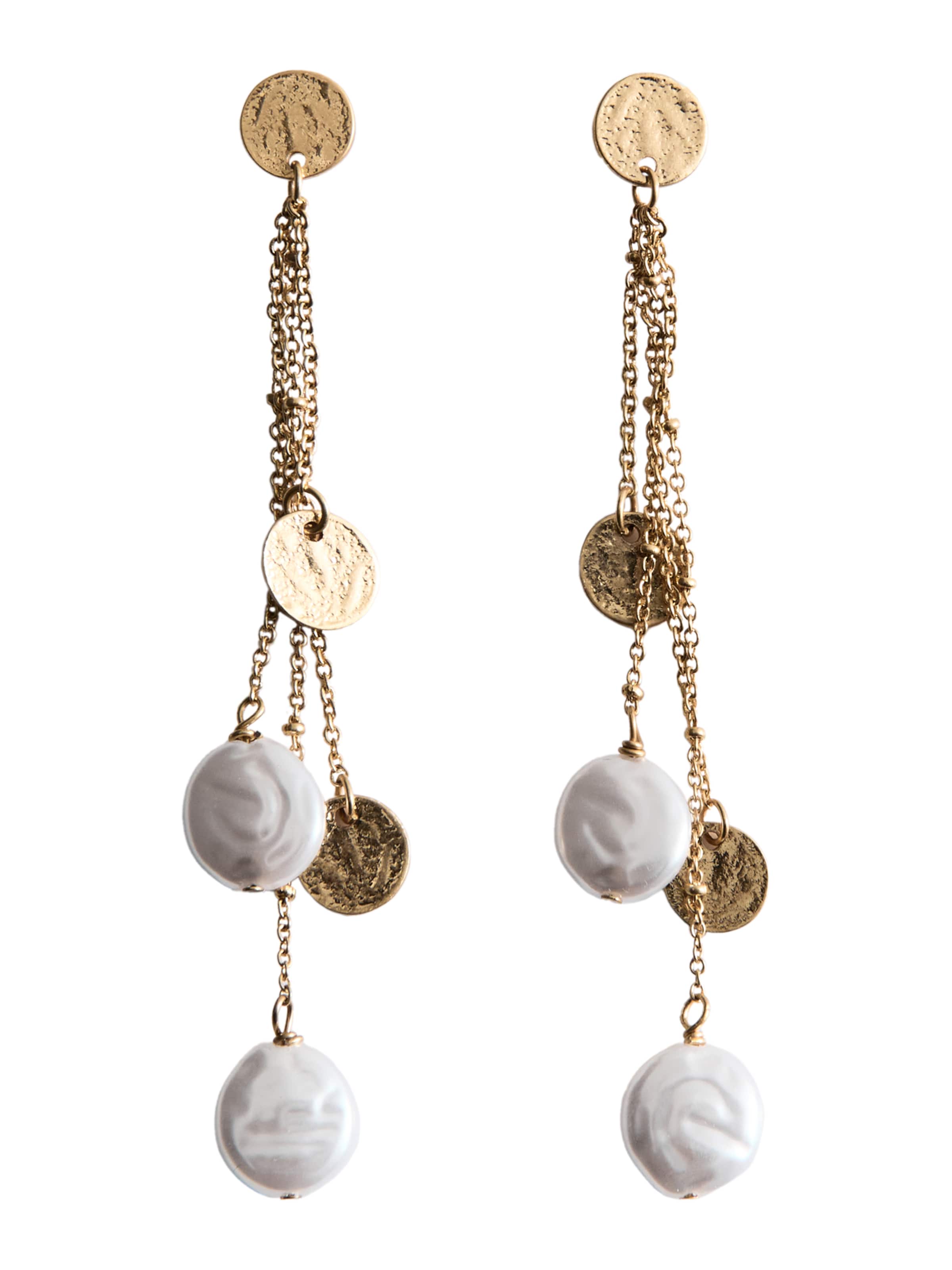 Orecchini MANGO di colore oro / bianco perla, Visualizzazione prodotti