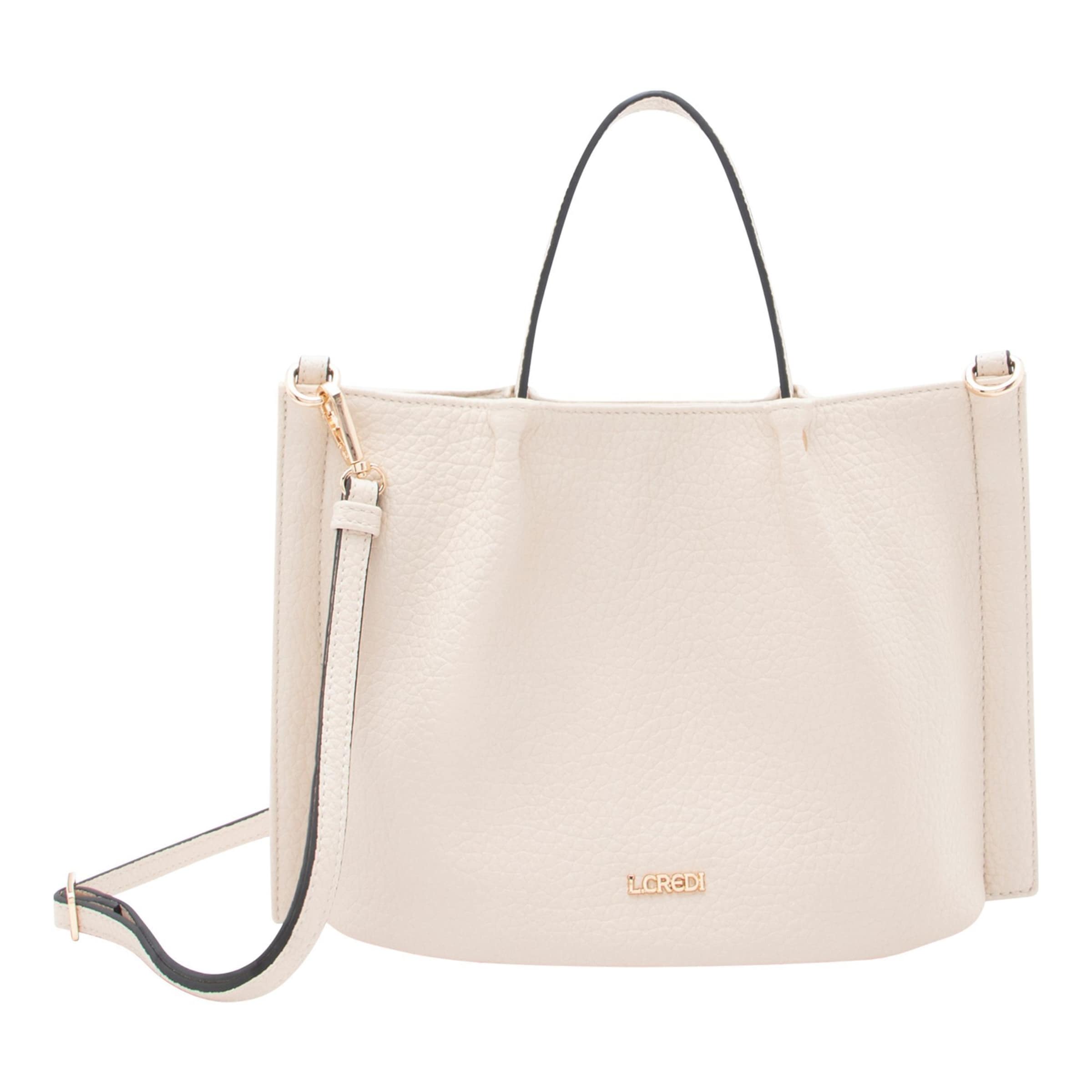 L.CREDI Handtas in Beige: voorkant