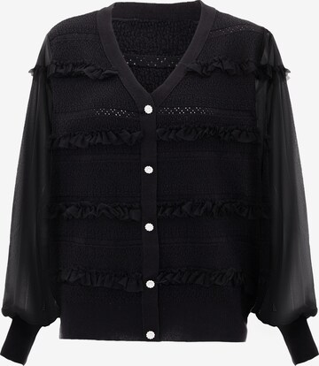 Cardigan carato en noir : devant