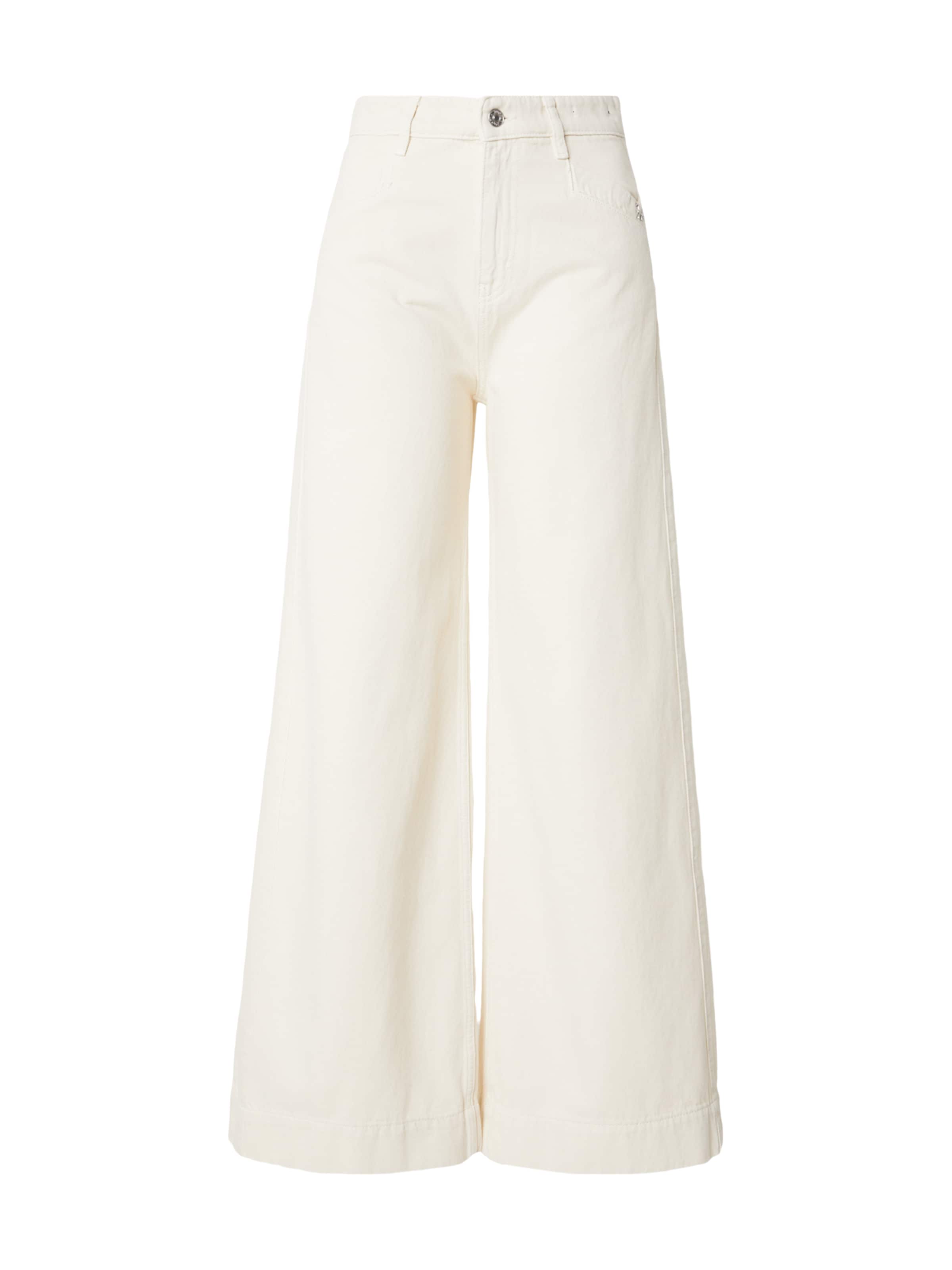 JOOP! Wide leg Jeans 'Eila' in Wit: voorkant