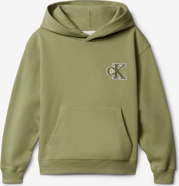 Calvin Klein Jeans Sweatshirt in Groen: voorkant