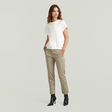 G-STAR Tapered Chino Pants 'Kate' in Beige