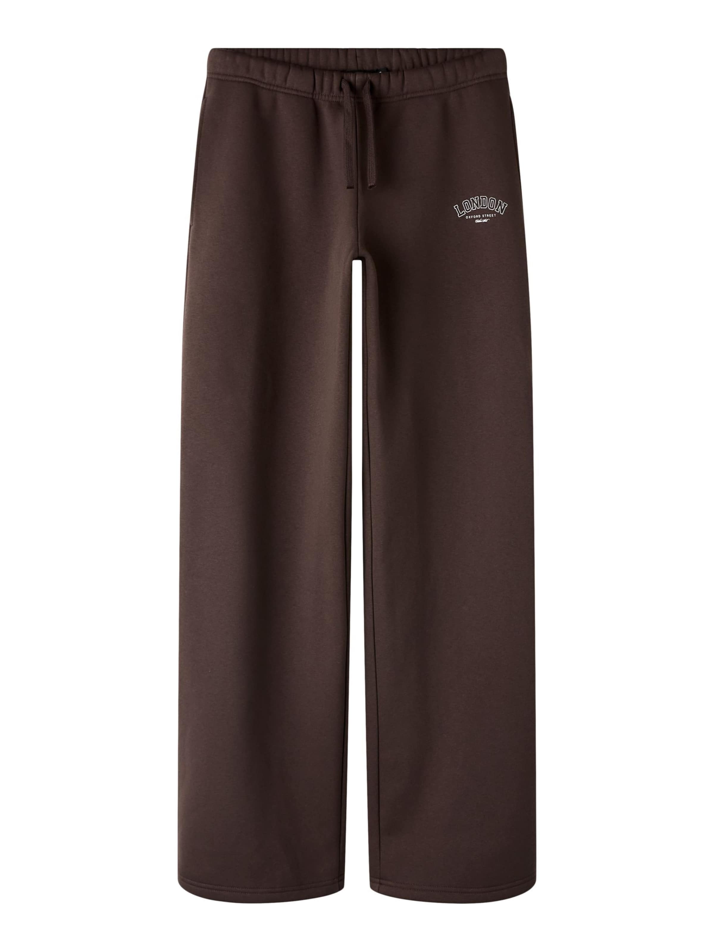 LMTD Wide Leg Bukser i brun: forside