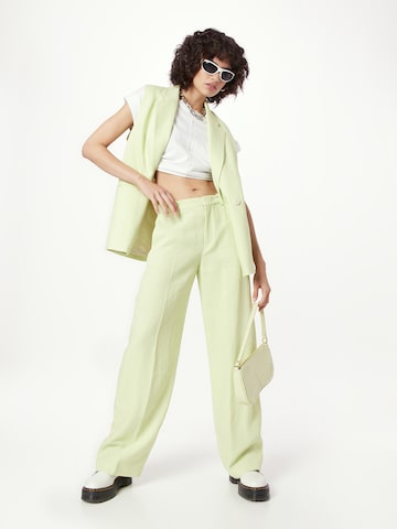 DRYKORN Wide leg Pleated Pants 'DESK' in Yellow