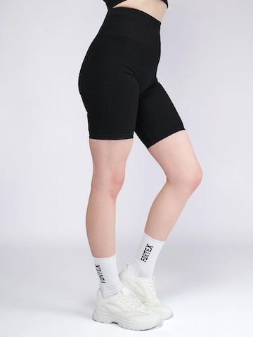 Fortex Fitness Skinny Leggings 'Essential Seamless Shorts' in Zwart