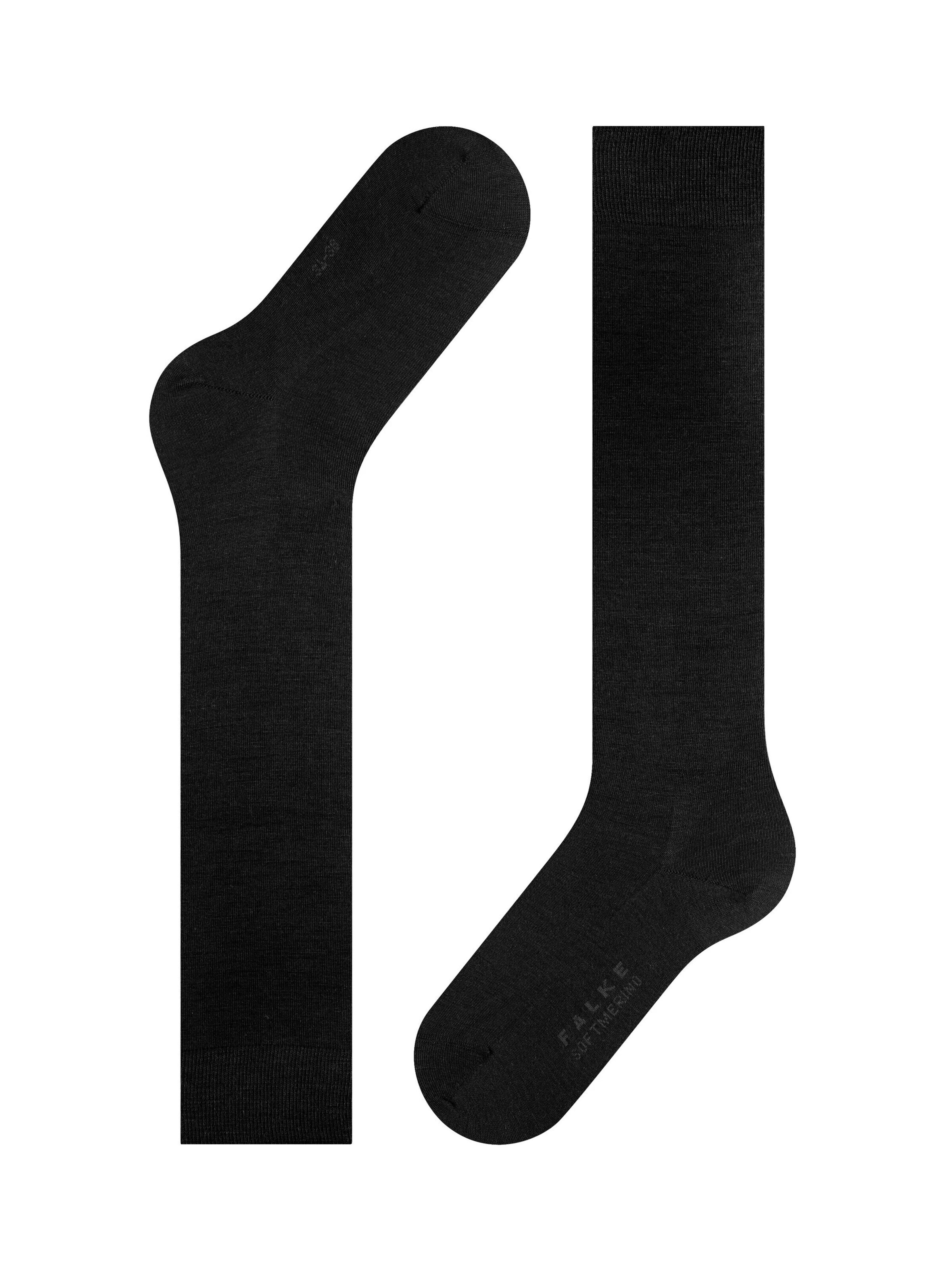 FALKE Knee High Socks 'Softmerino' in Black