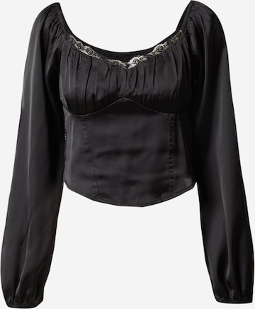 Camicia da donna di HOLLISTER in nero: frontale