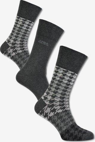 Chaussettes Carlo Colucci en noir : devant