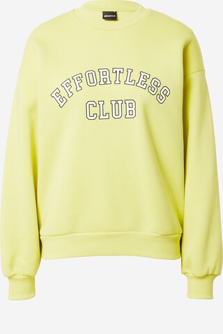 Sweat-shirt 'Riley' Gina Tricot en jaune : devant