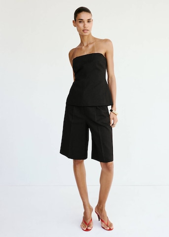 MANGO Loosefit Veckad byxa 'Sansa' i svart