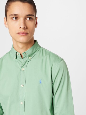 Coupe slim Chemise Polo Ralph Lauren en vert