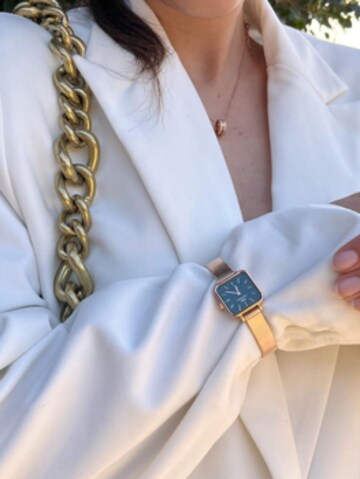 Daniel Wellington Analoginen kello 'Quadro Studio RG Black' värissä kulta: etupuoli