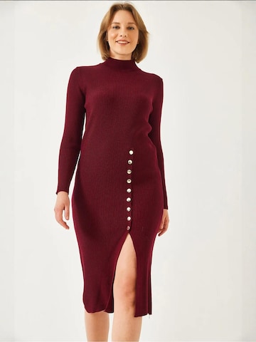 Abito in maglia di Bianco Lucci in rosso