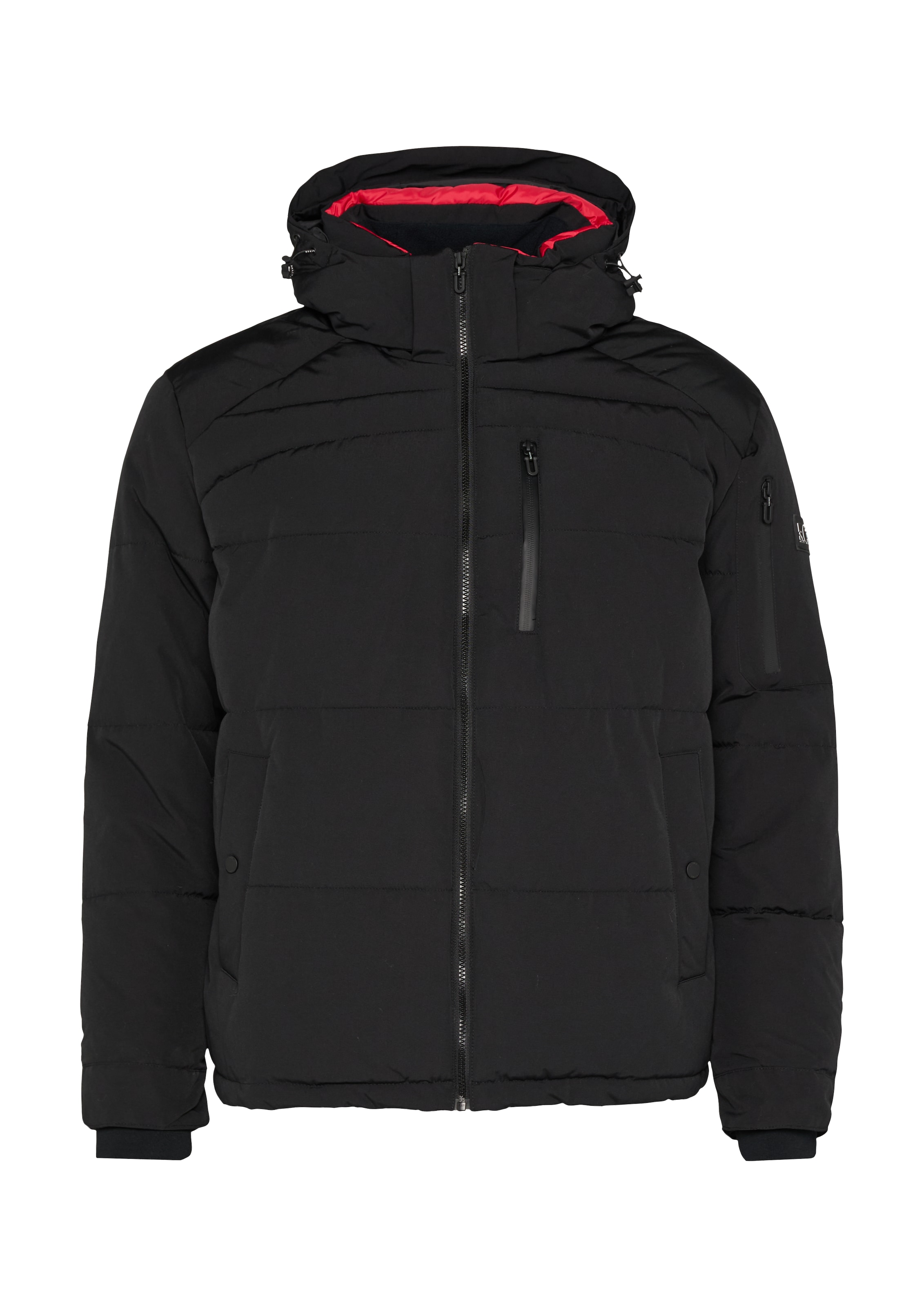 s.Oliver Men Big Sizes Winterjacke in Schwarz: Vorderseite