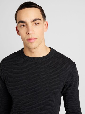 KnowledgeCotton Apparel Pullover 'Vagn' (GOTS) in Schwarz