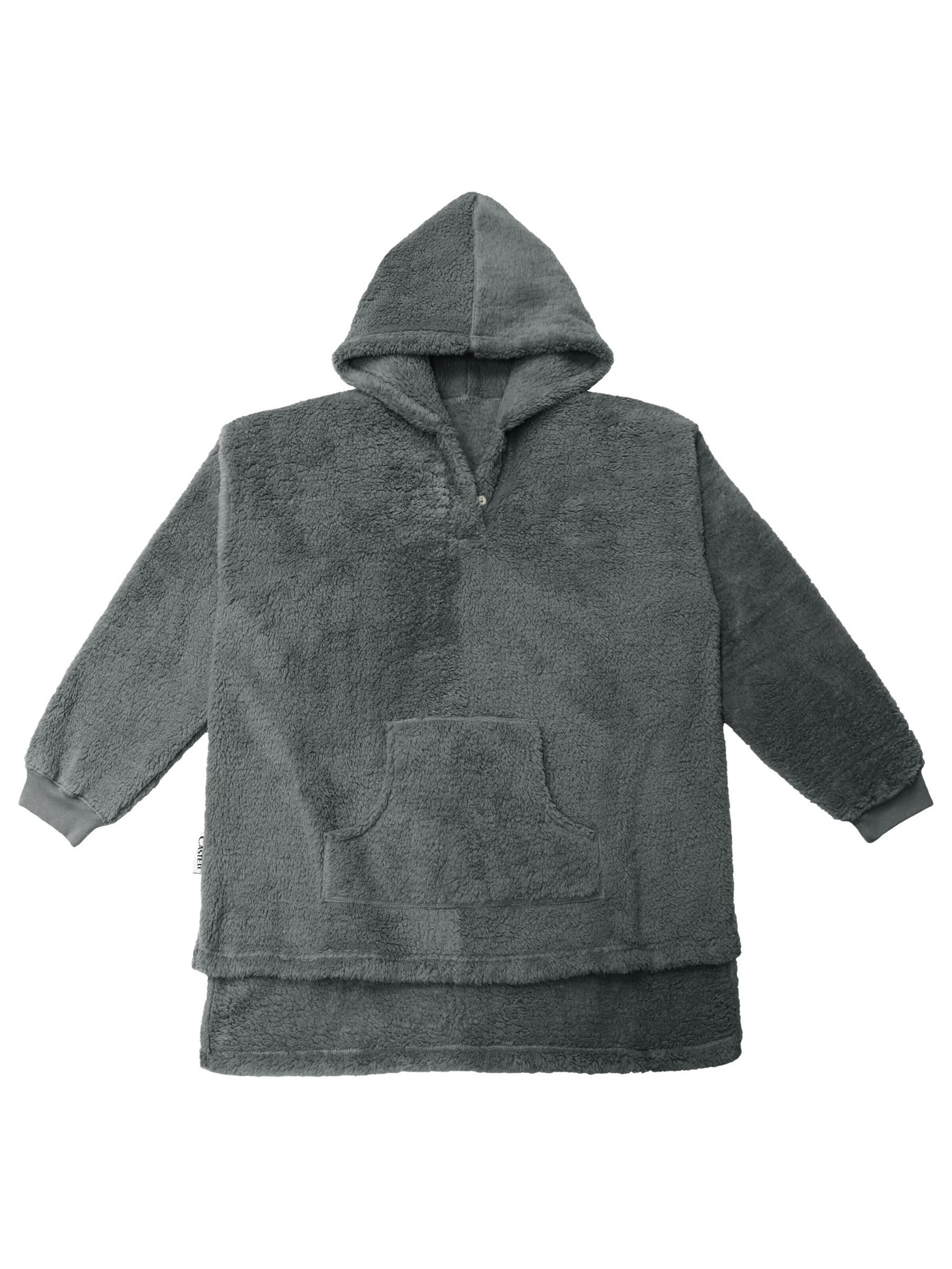 Traumhaft schlafen - Castell - Markenbettwäsche Oversized sweater 'Castell Polar Bear Hoodie (0230399)' in Grey: front